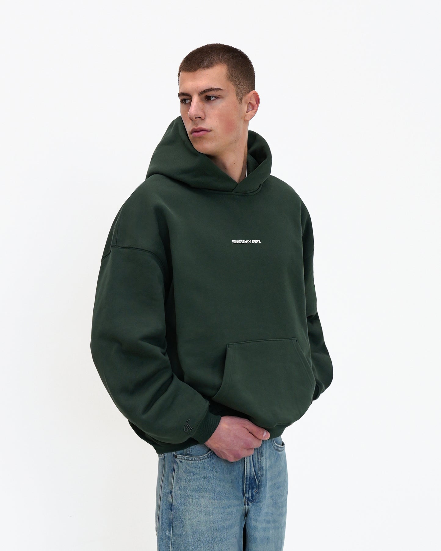 REV HOODIE PINE GREEN