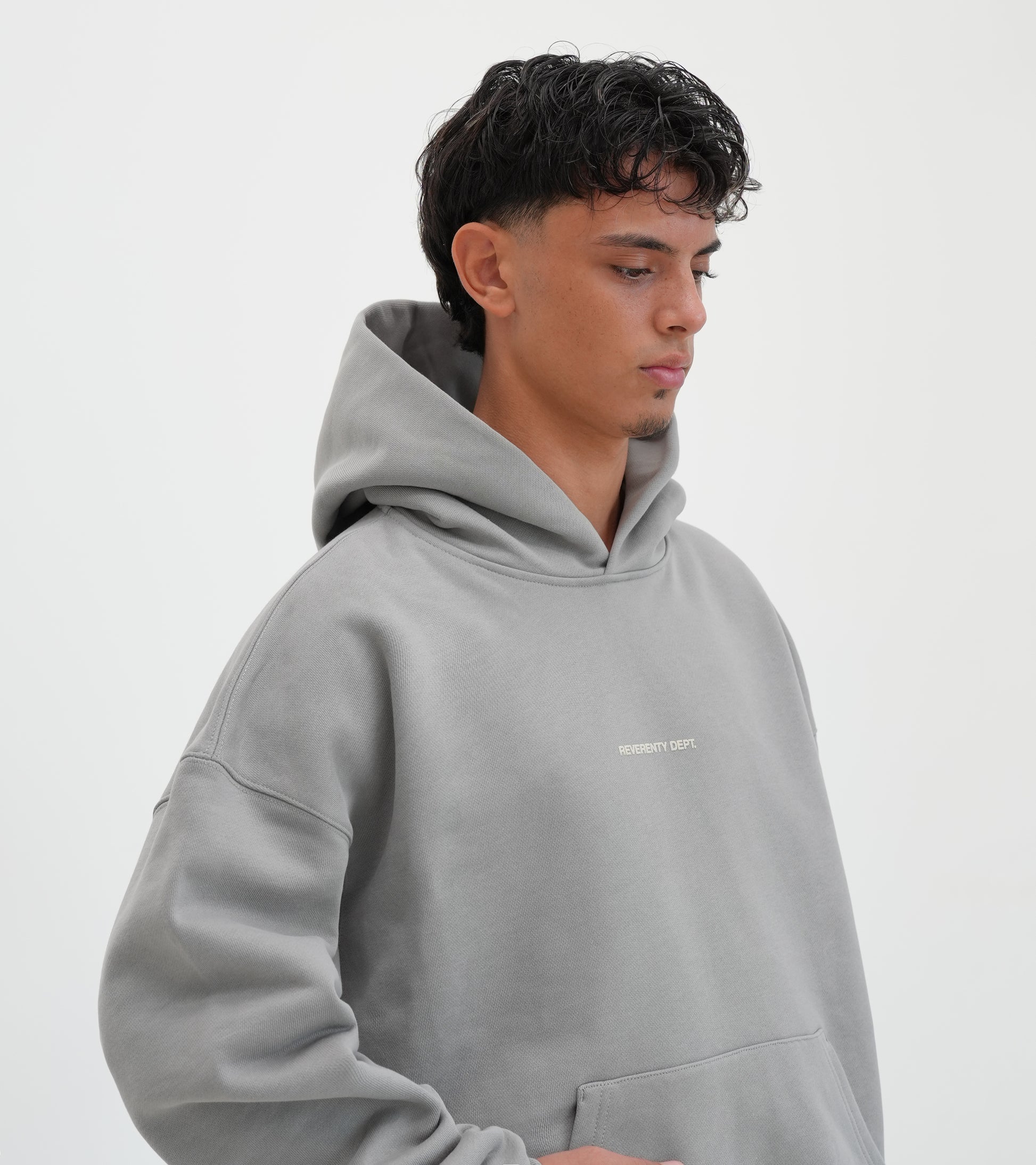 REV HOODIE GRAY FLANNEL - reverenty