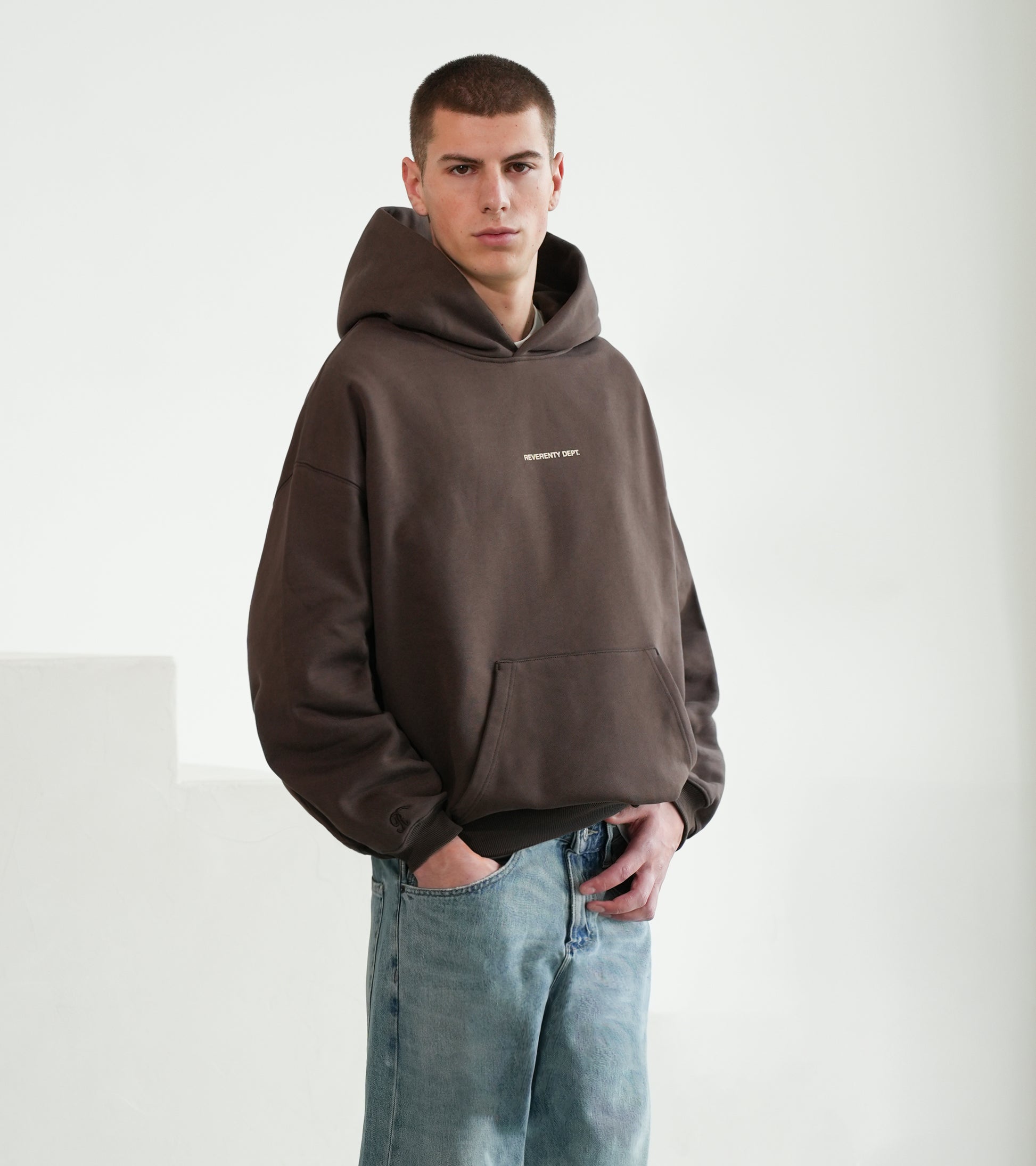 REV HOODIE CHOC BROWN - reverenty