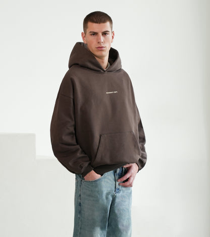 REV HOODIE CHOC BROWN - reverenty