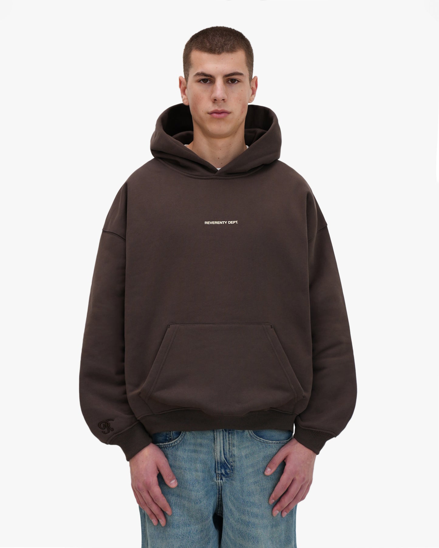 REV HOODIE CHOC BROWN