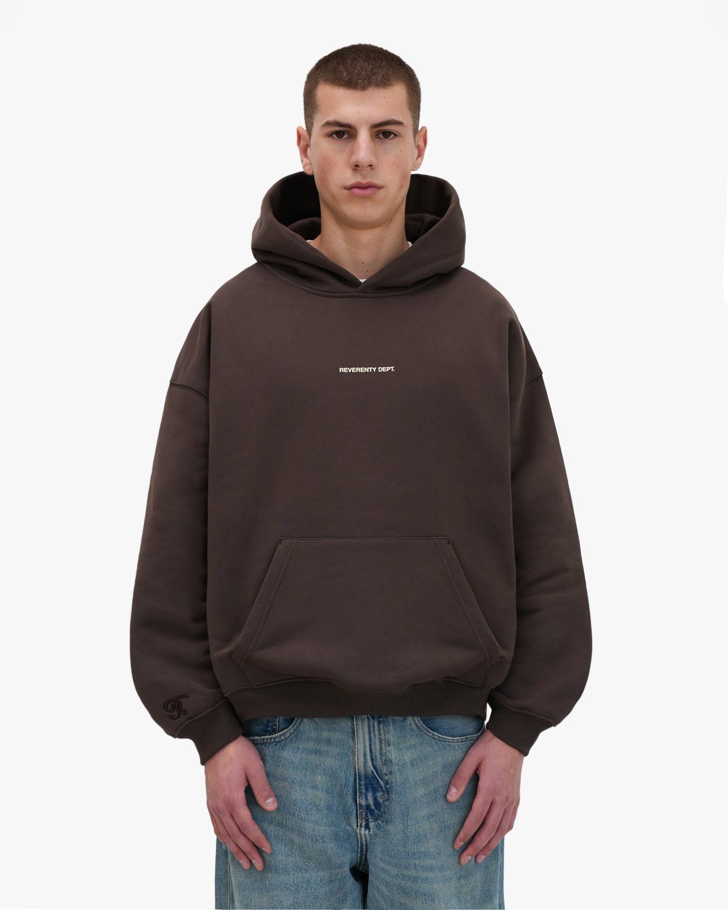 REV HOODIE CHOC BROWN - reverenty