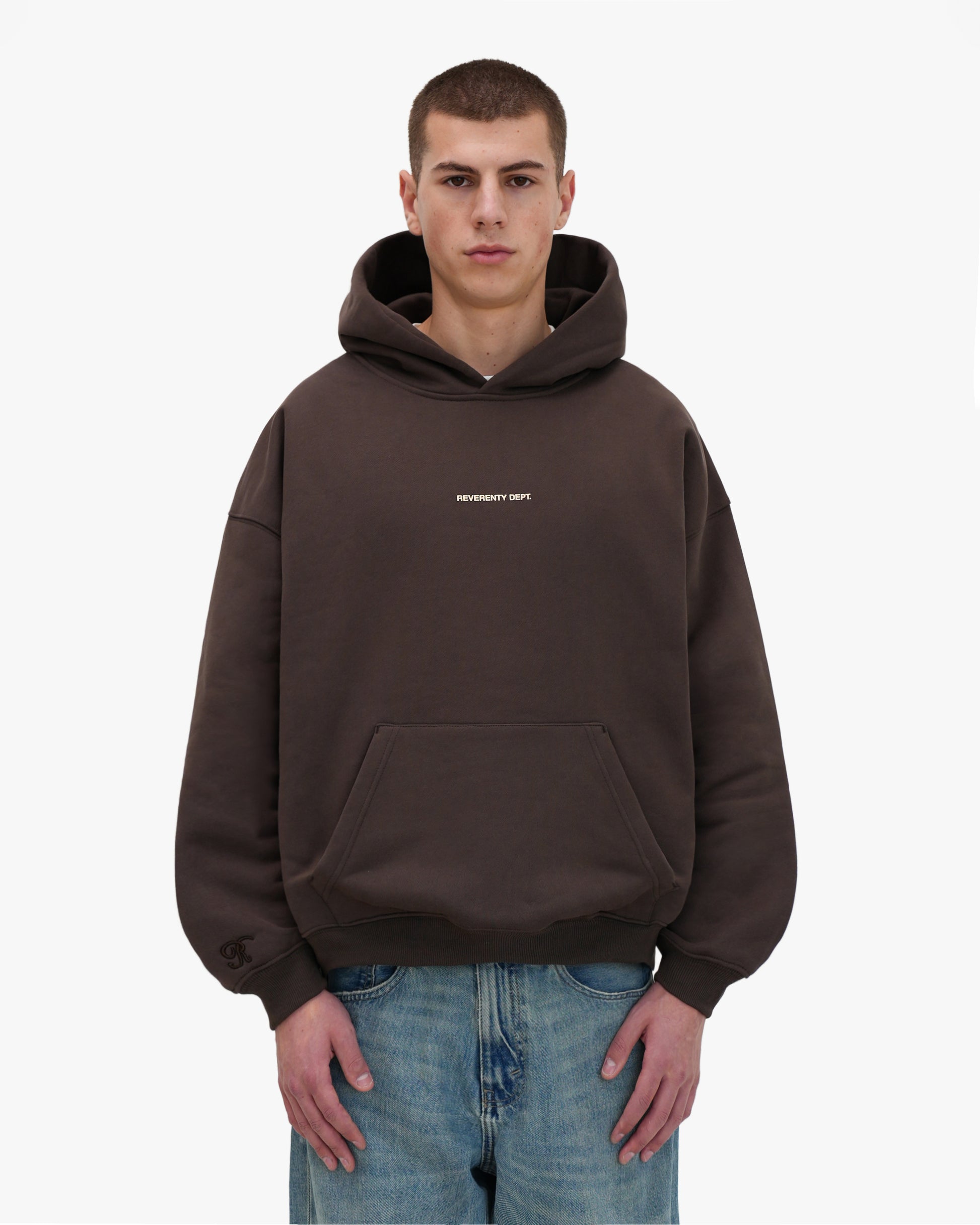 REV HOODIE CHOC BROWN - reverenty