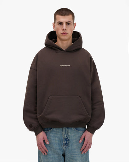 REV HOODIE CHOC BROWN - reverenty