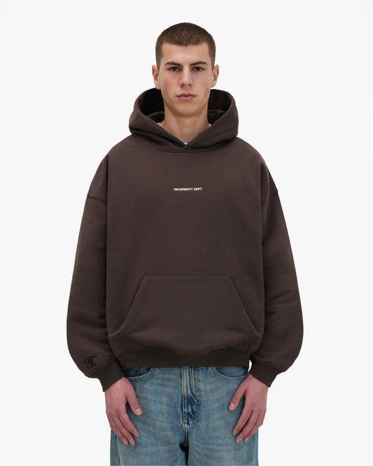 REV HOODIE CHOC BROWN - reverenty